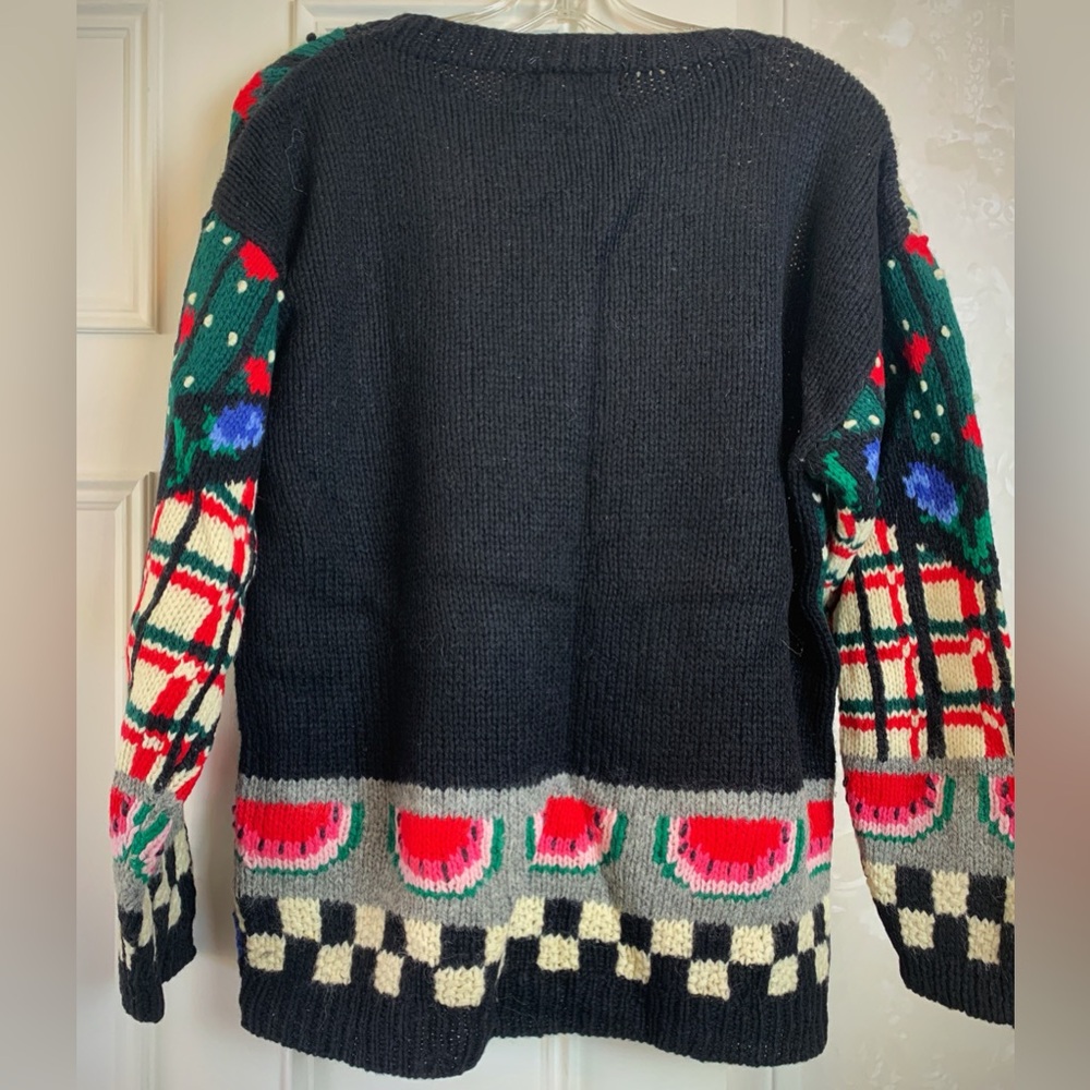 Vintage Wool Patchwork Sweater - Picture 6 of 6